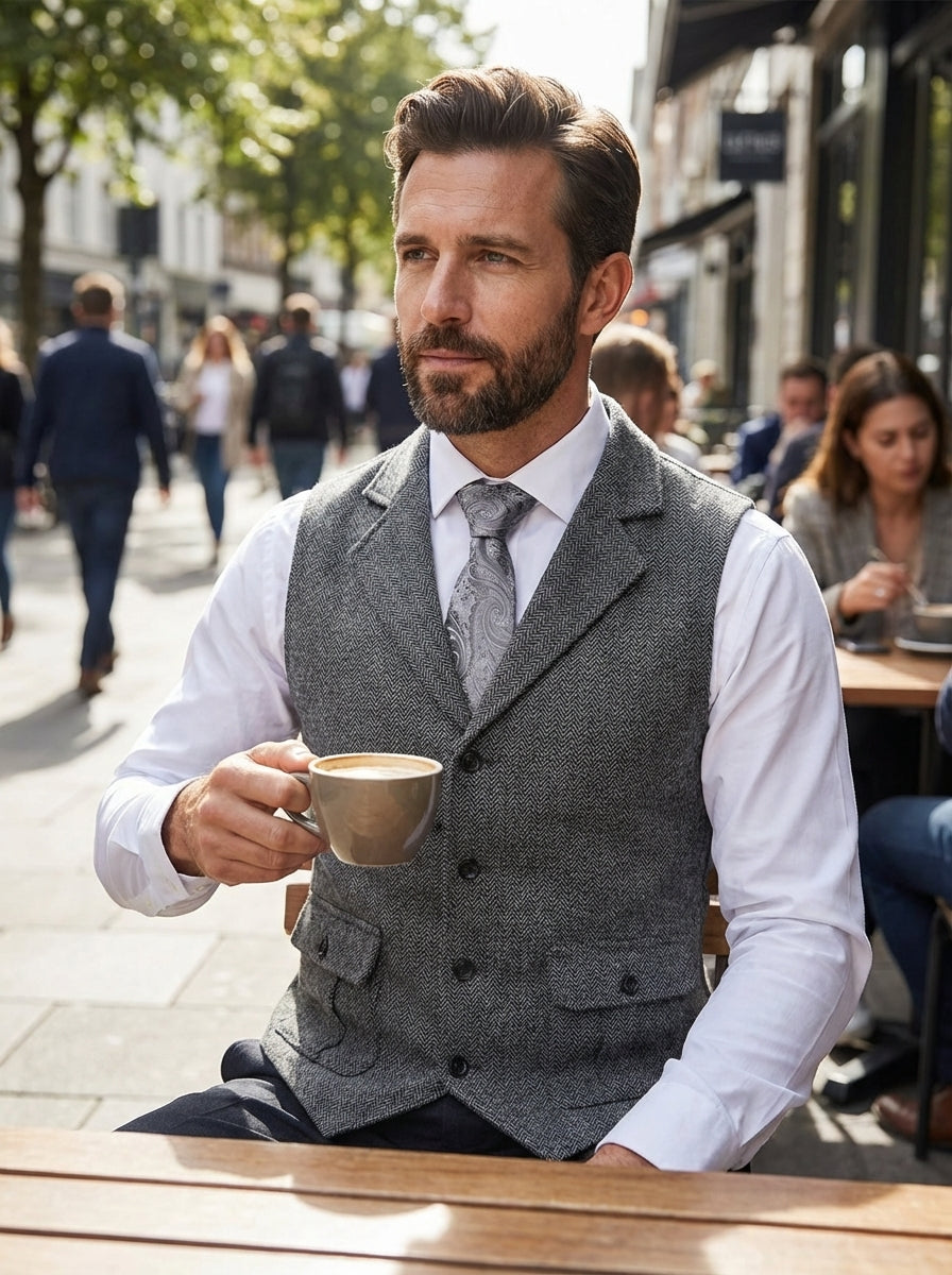 Men's Formal Waistcoat | Tailored Vest for Wedding & Smart Occasions