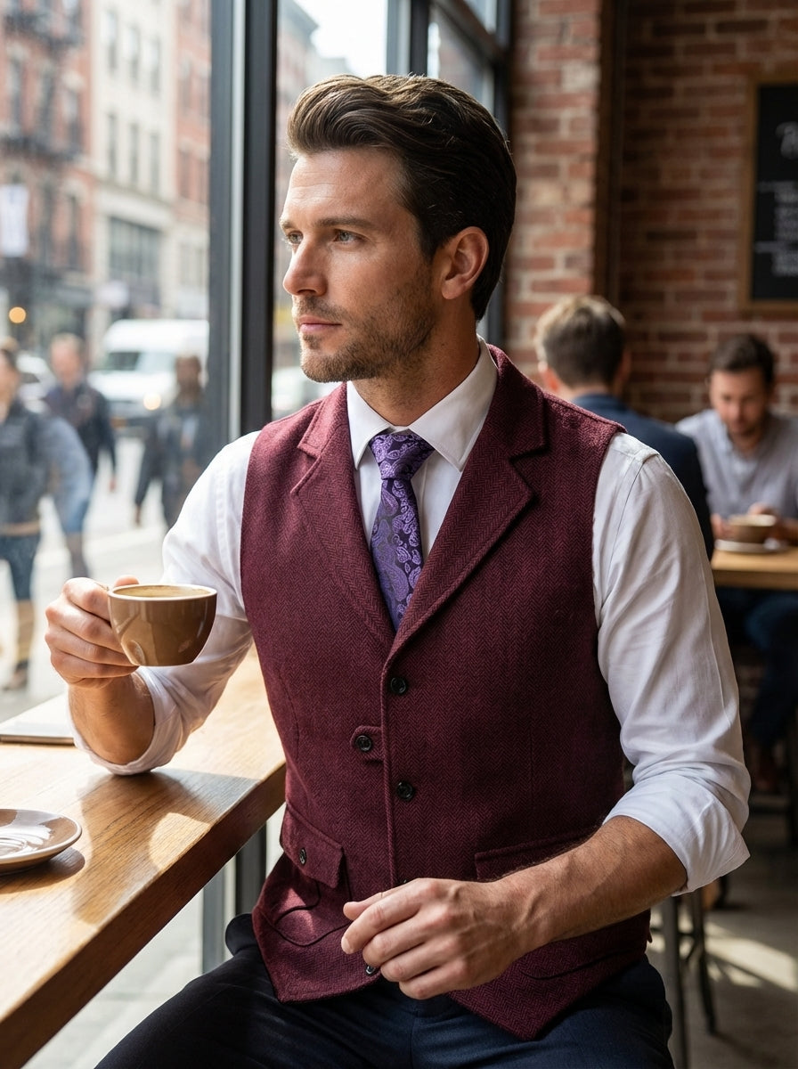 Men's Formal Waistcoat | Tailored Vest for Wedding & Smart Occasions
