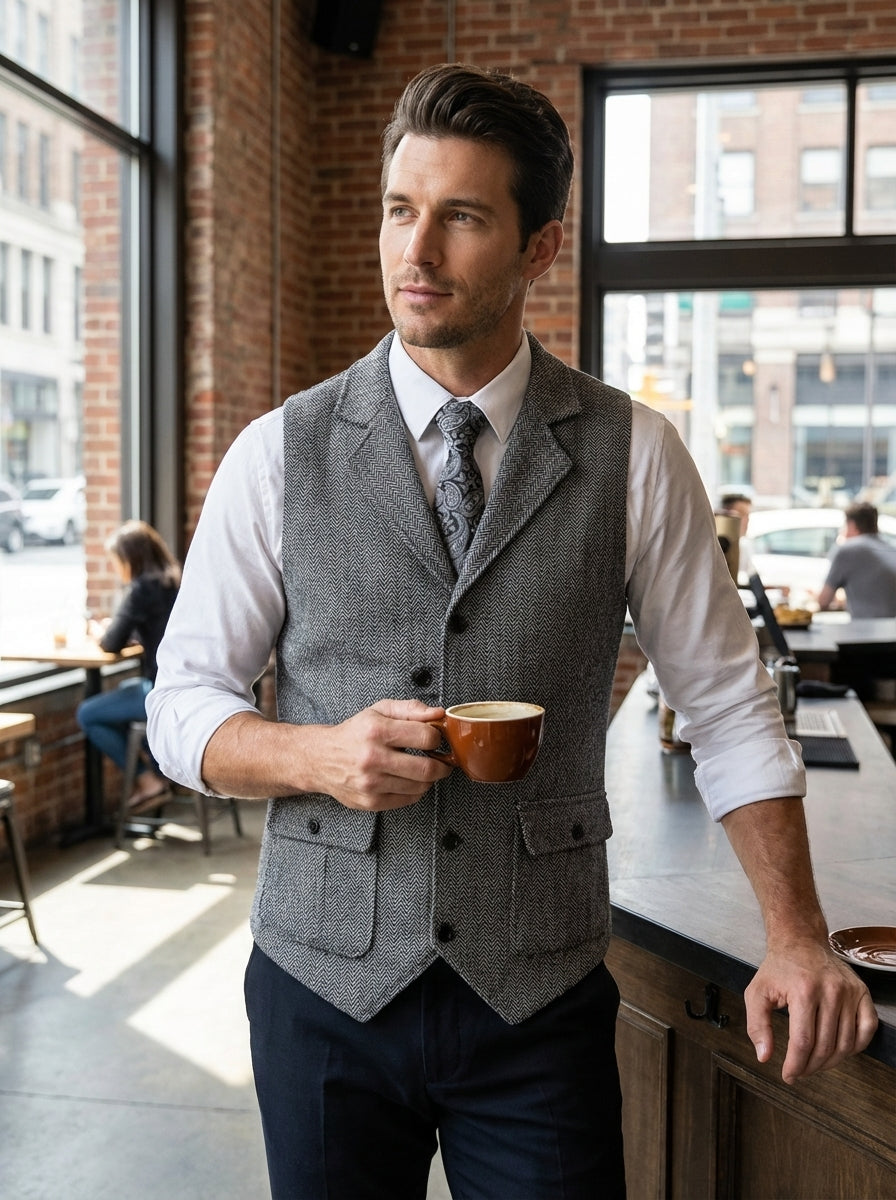 Men's Formal Waistcoat | Tailored Vest for Wedding & Smart Occasions