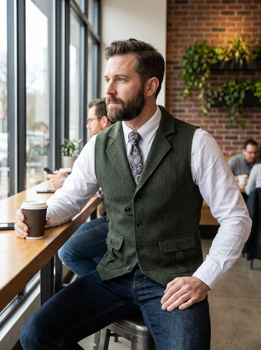 Men's Formal Waistcoat | Tailored Vest for Wedding & Smart Occasions
