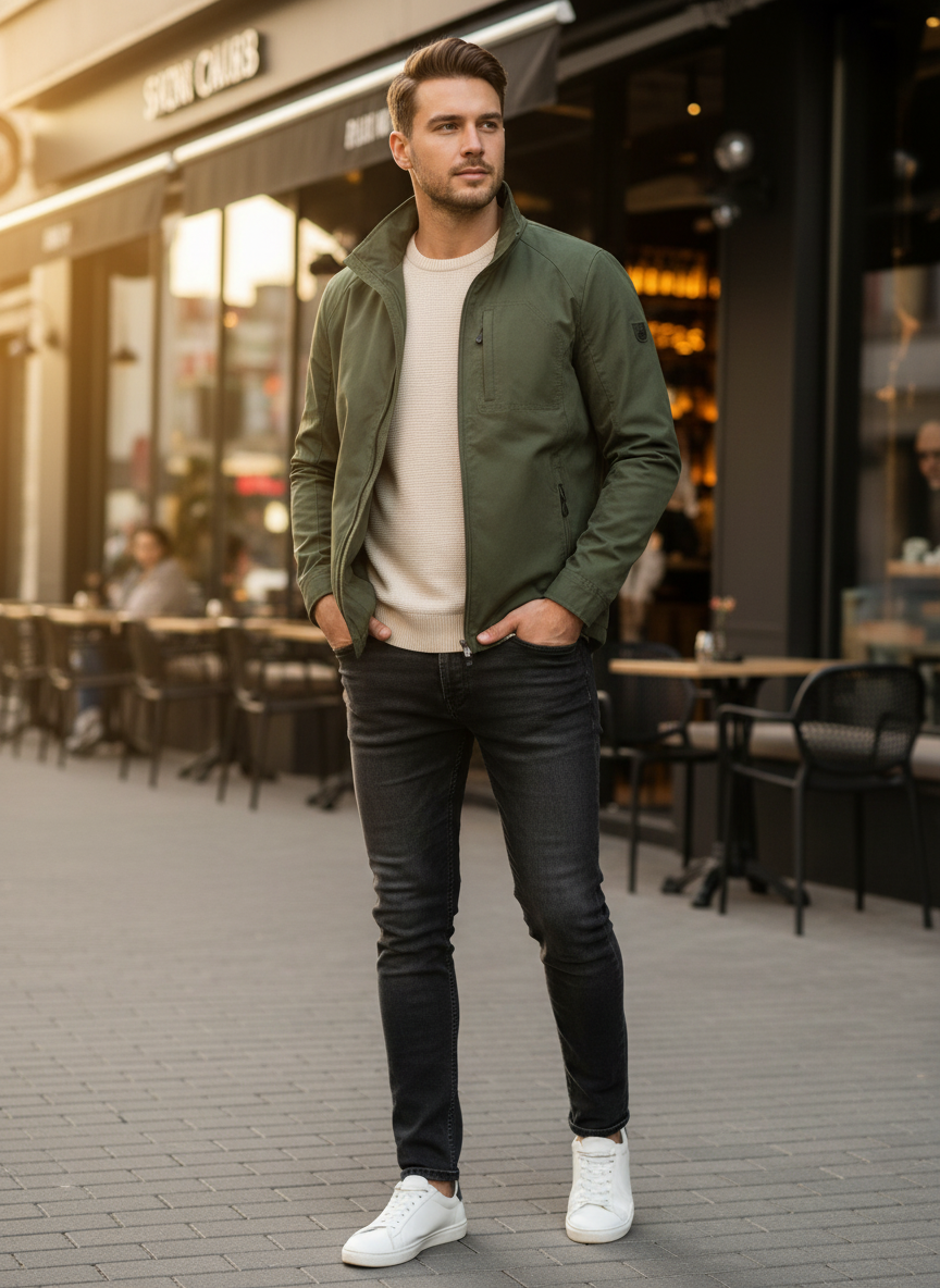 Men's Lightweight Zip Jacket | Casual Everyday Outerwear
