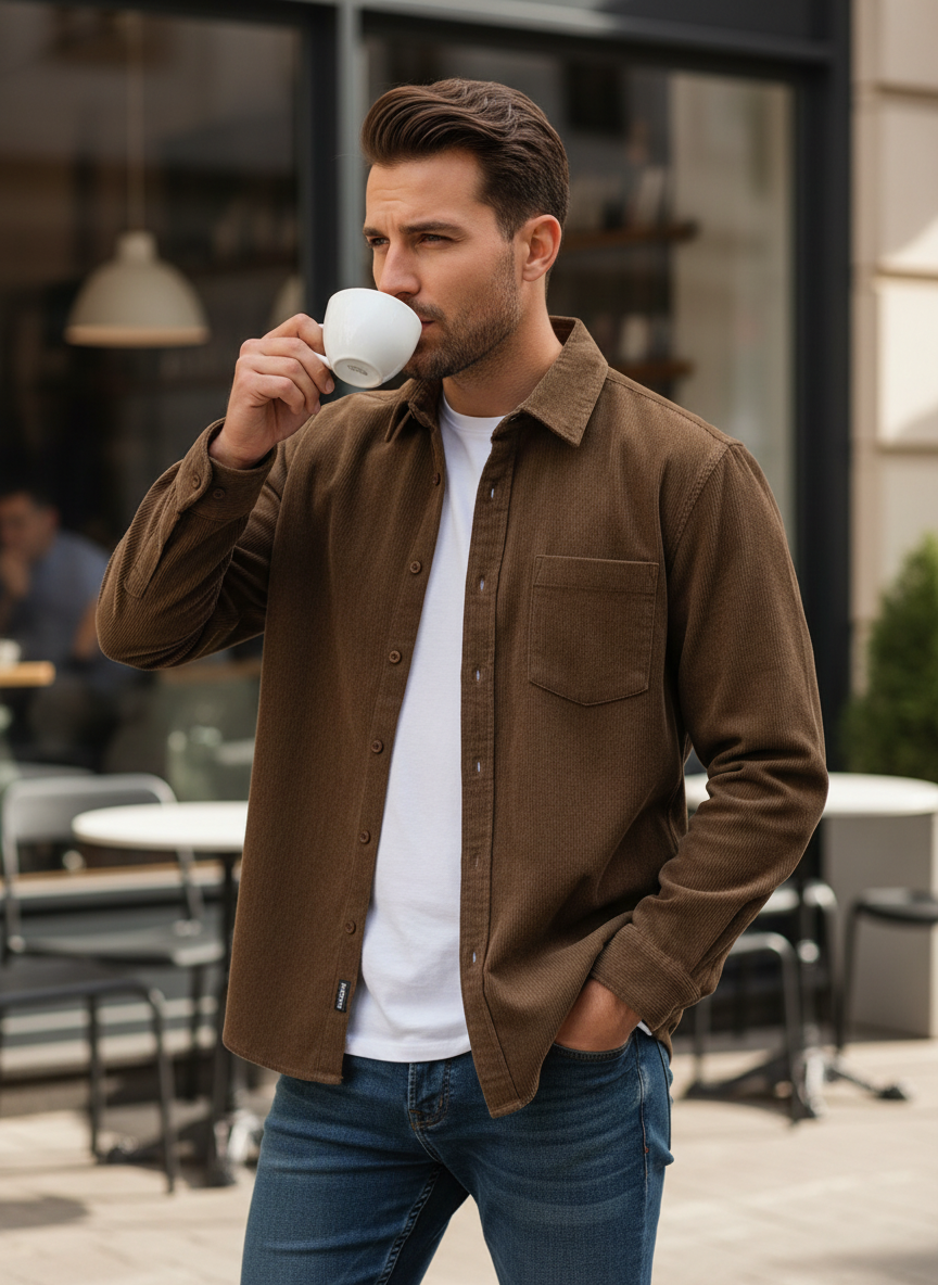 Men's Casual Shirt | Long Sleeve Button-Up