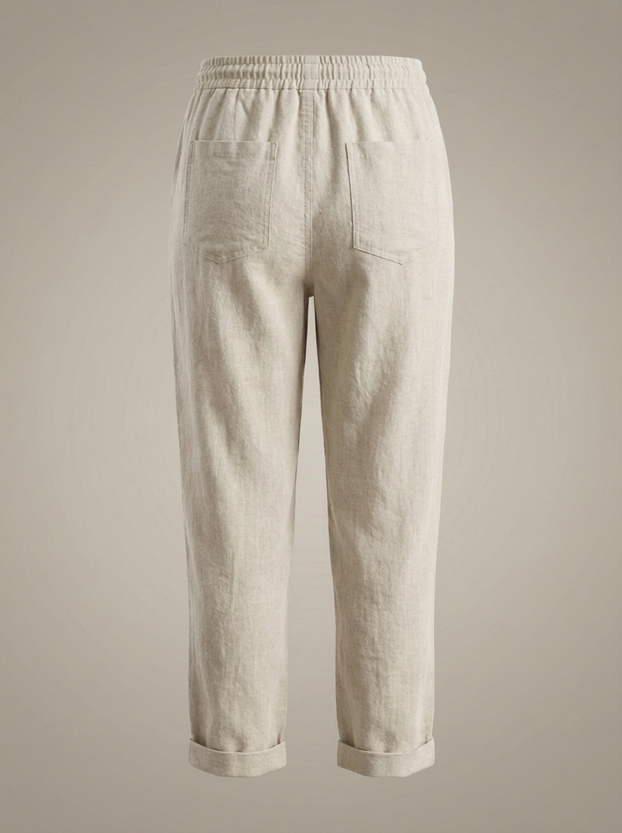 Women's Relaxed Fit Trousers with Drawstring Waist