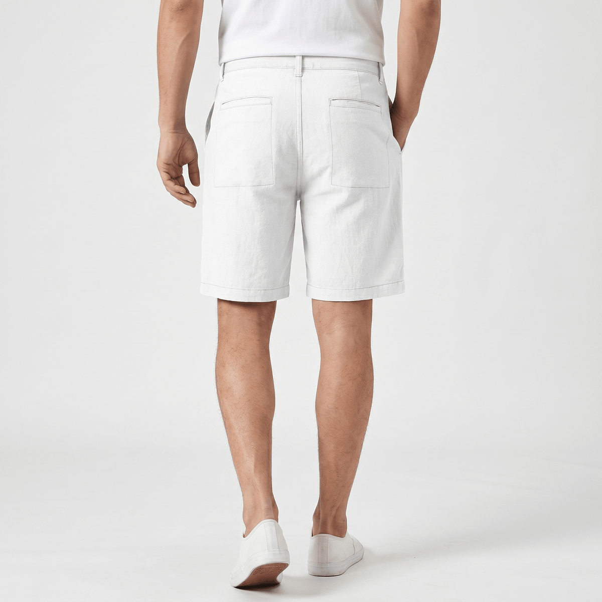 Gabriel Linen Chino Shorts – Flat Front Breathable Relaxed Summer Bottoms