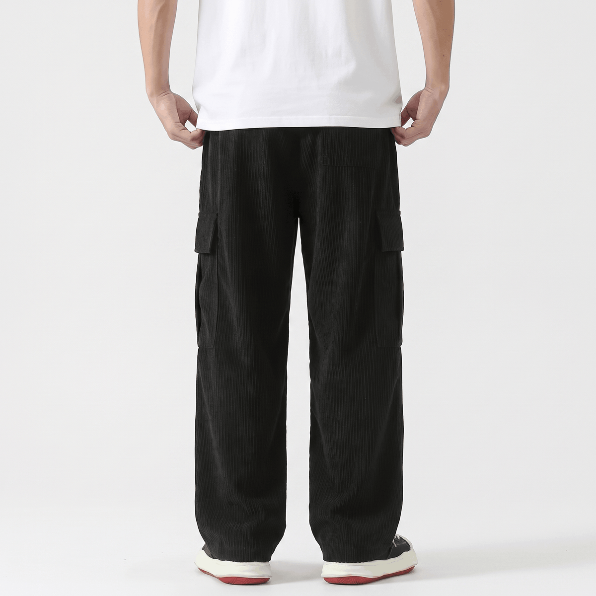 Matteo Corduroy Cargo Pants – Relaxed Wide Leg Trousers