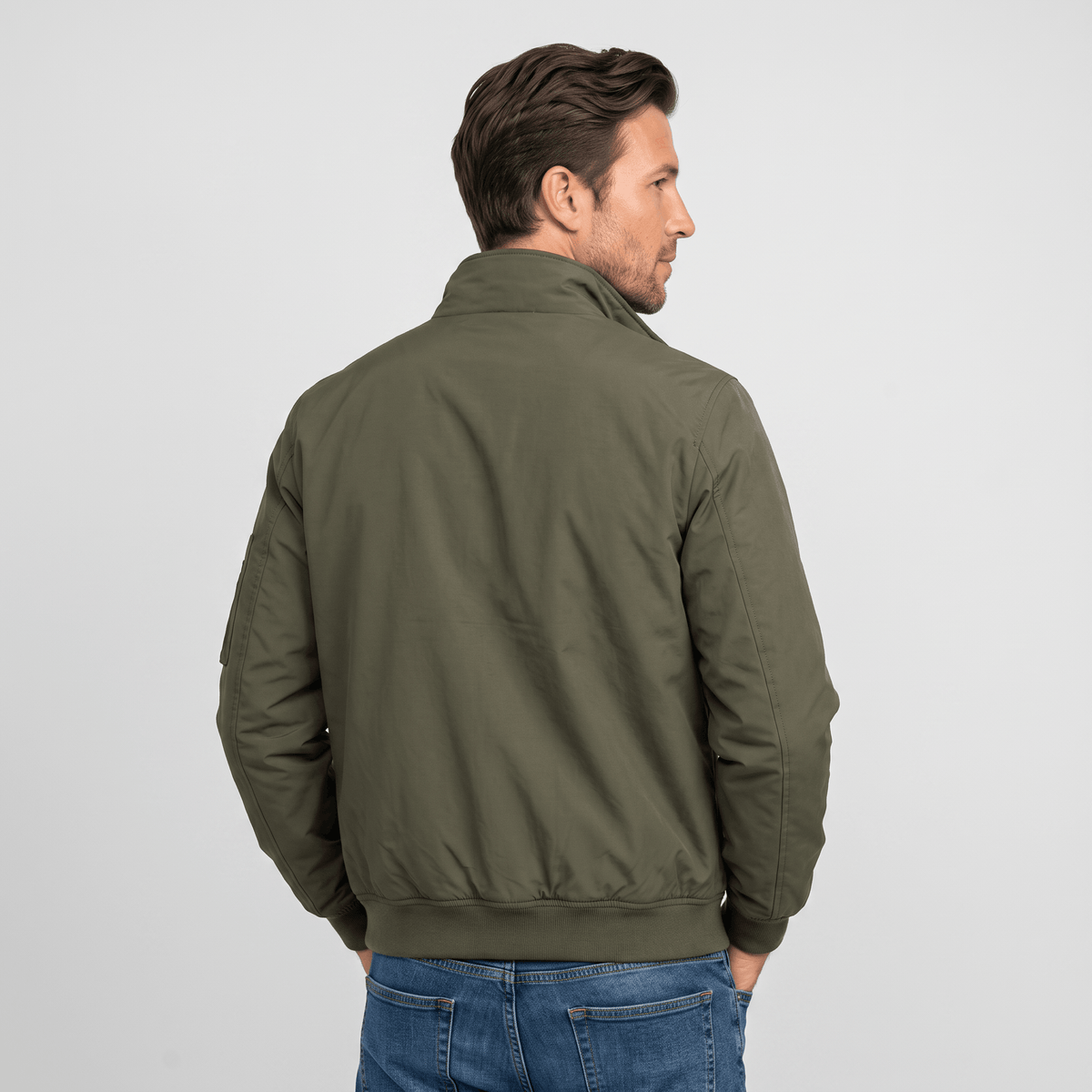 Brion Lightweight Bomber Jacket – Stand Collar Flap-Pocket Everyday Outerwear