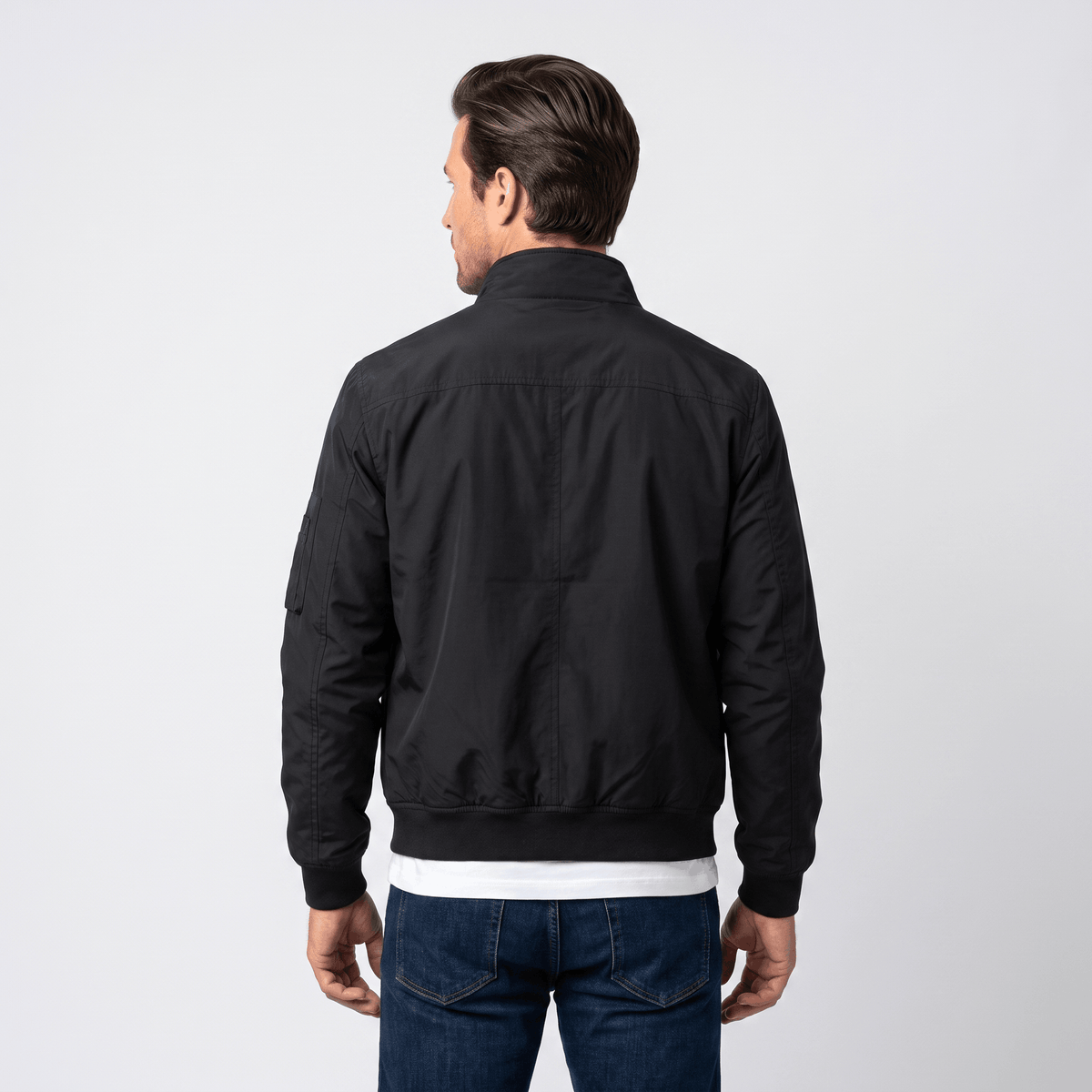 Brion Lightweight Bomber Jacket – Stand Collar Flap-Pocket Everyday Outerwear
