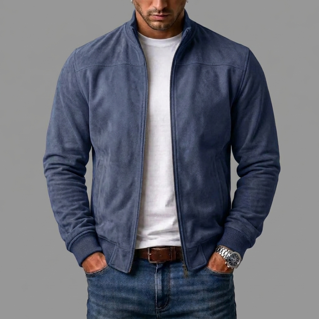 SUEDE BOMBER JACKET FOR MEN