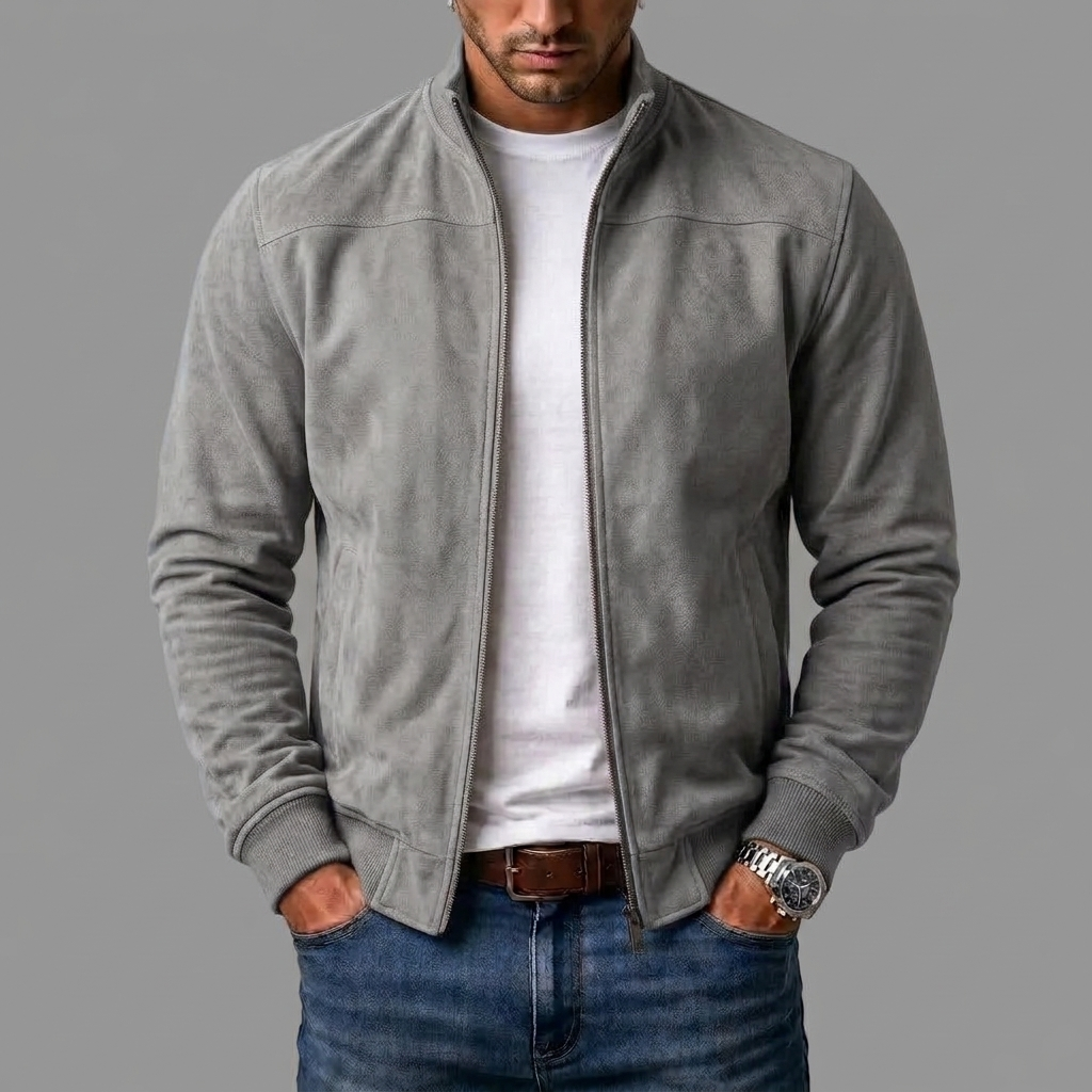 SUEDE BOMBER JACKET FOR MEN
