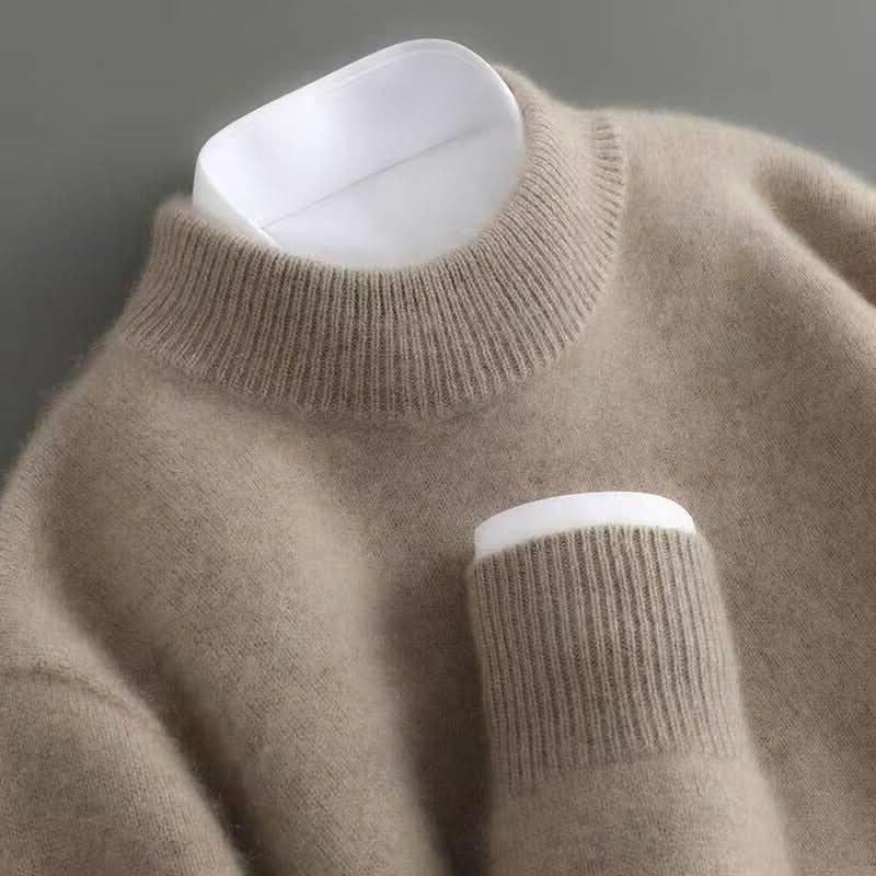 Hieronymus | Men's Ribbed Knit Sweater with Mock Neck