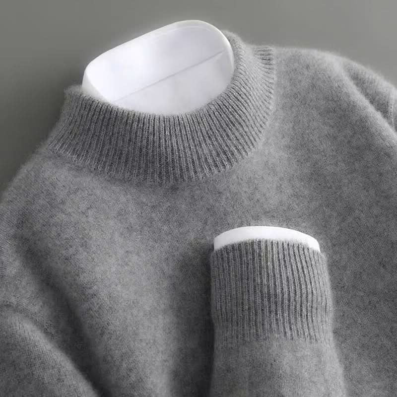 Hieronymus | Men's Ribbed Knit Sweater with Mock Neck