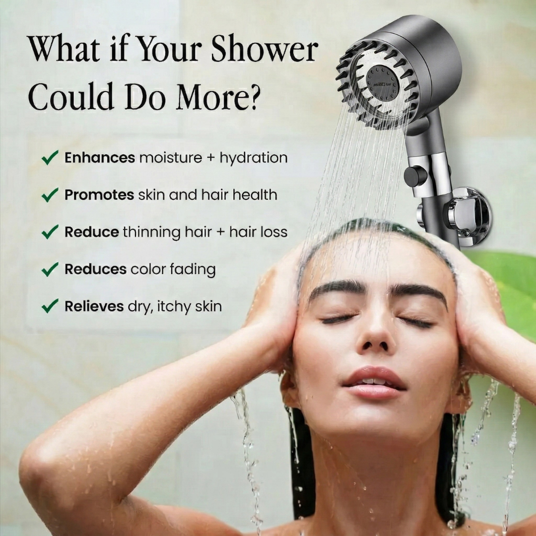 High Pressure Filtered Water Filtration Shower Head with Handheld Design and Pause Button