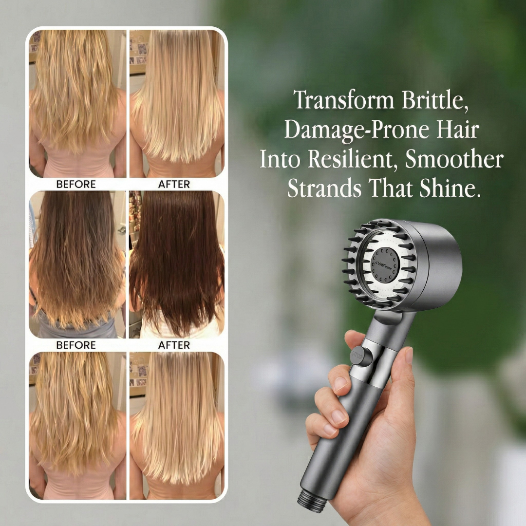 High Pressure Filtered Water Filtration Shower Head with Handheld Design and Pause Button
