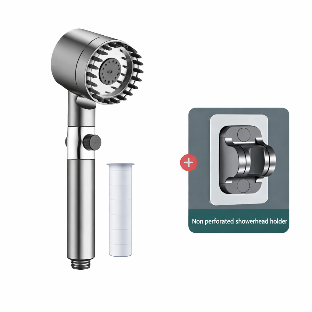 High Pressure Filtered Water Filtration Shower Head with Handheld Design and Pause Button