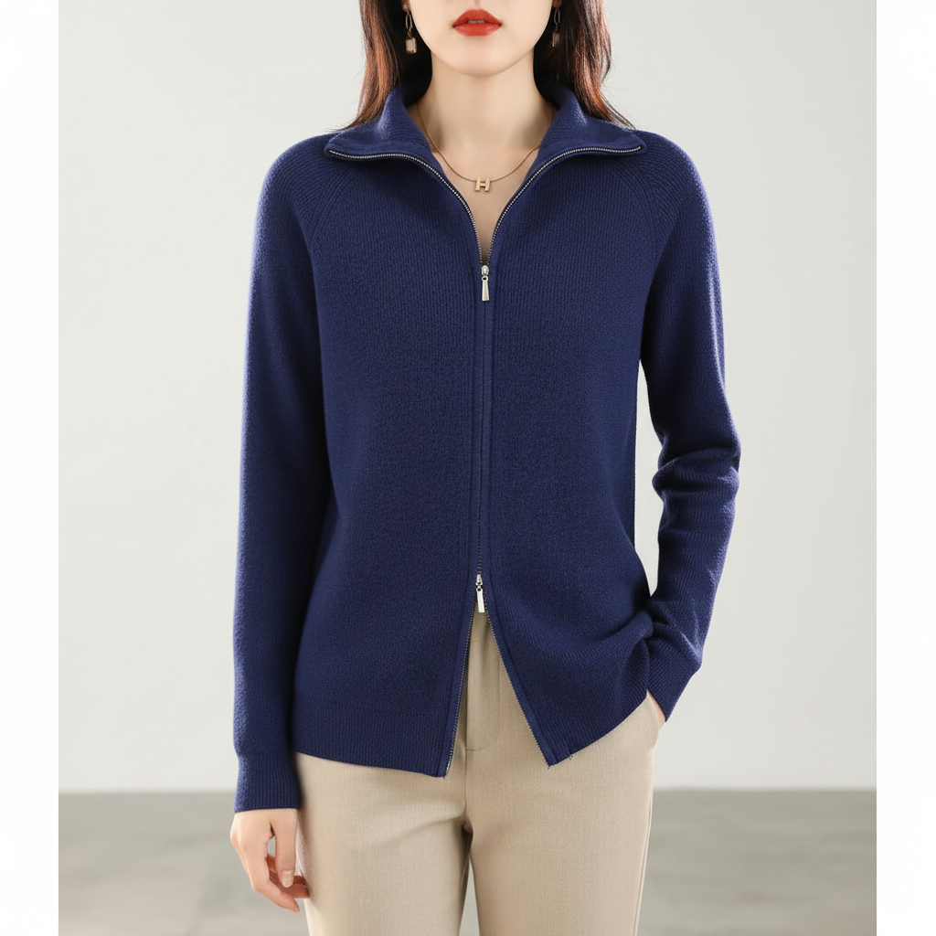 Annette Full-Zip Knit Cardigan