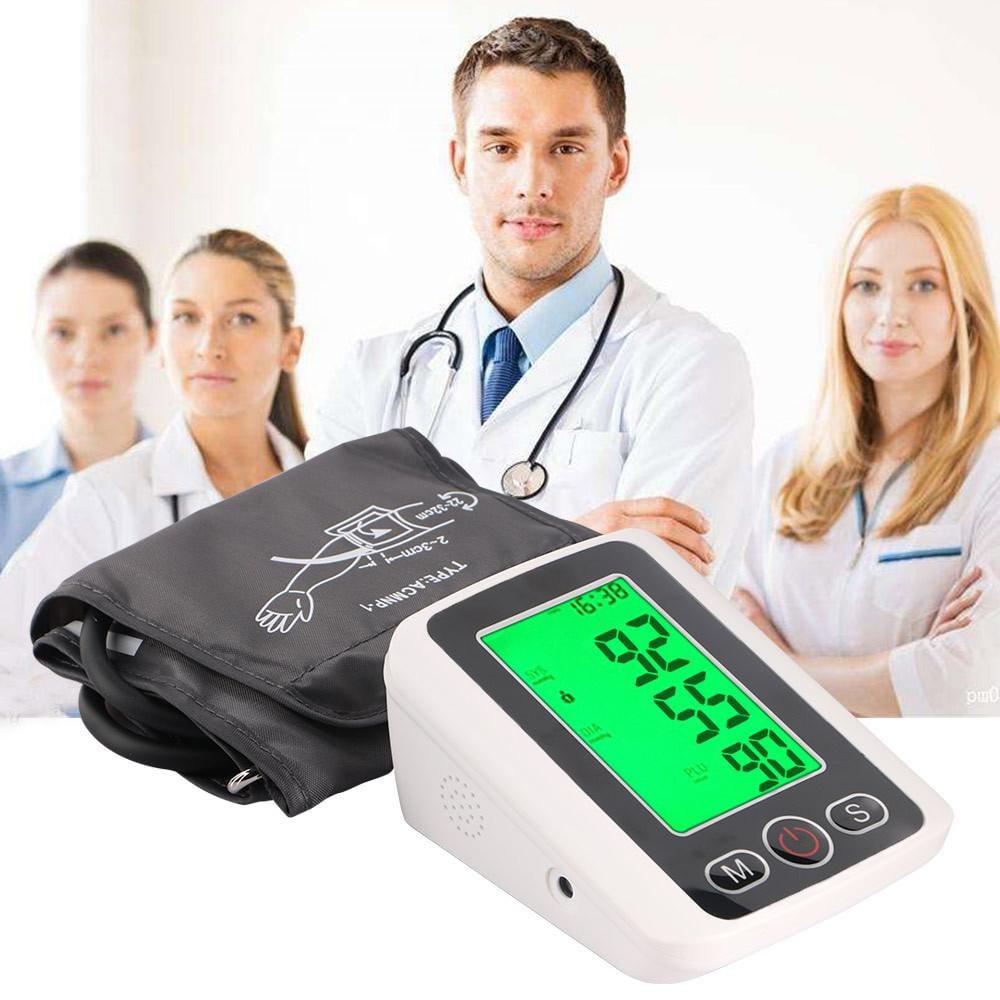 Home Automatic Blood Pressure Monitor with Large Lcd Screen and Portable Arm Cuff