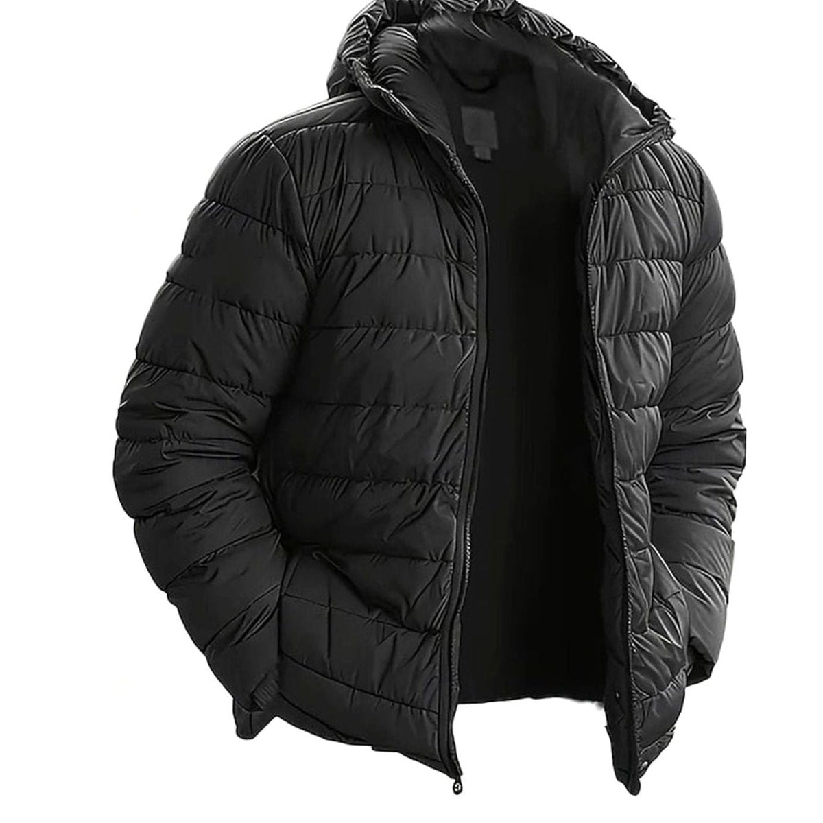 Hooded Channel-Quilted Puffer Jacket for Men