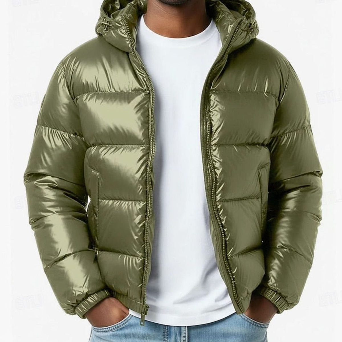 Hooded Quilted Puffer Jacket for Men