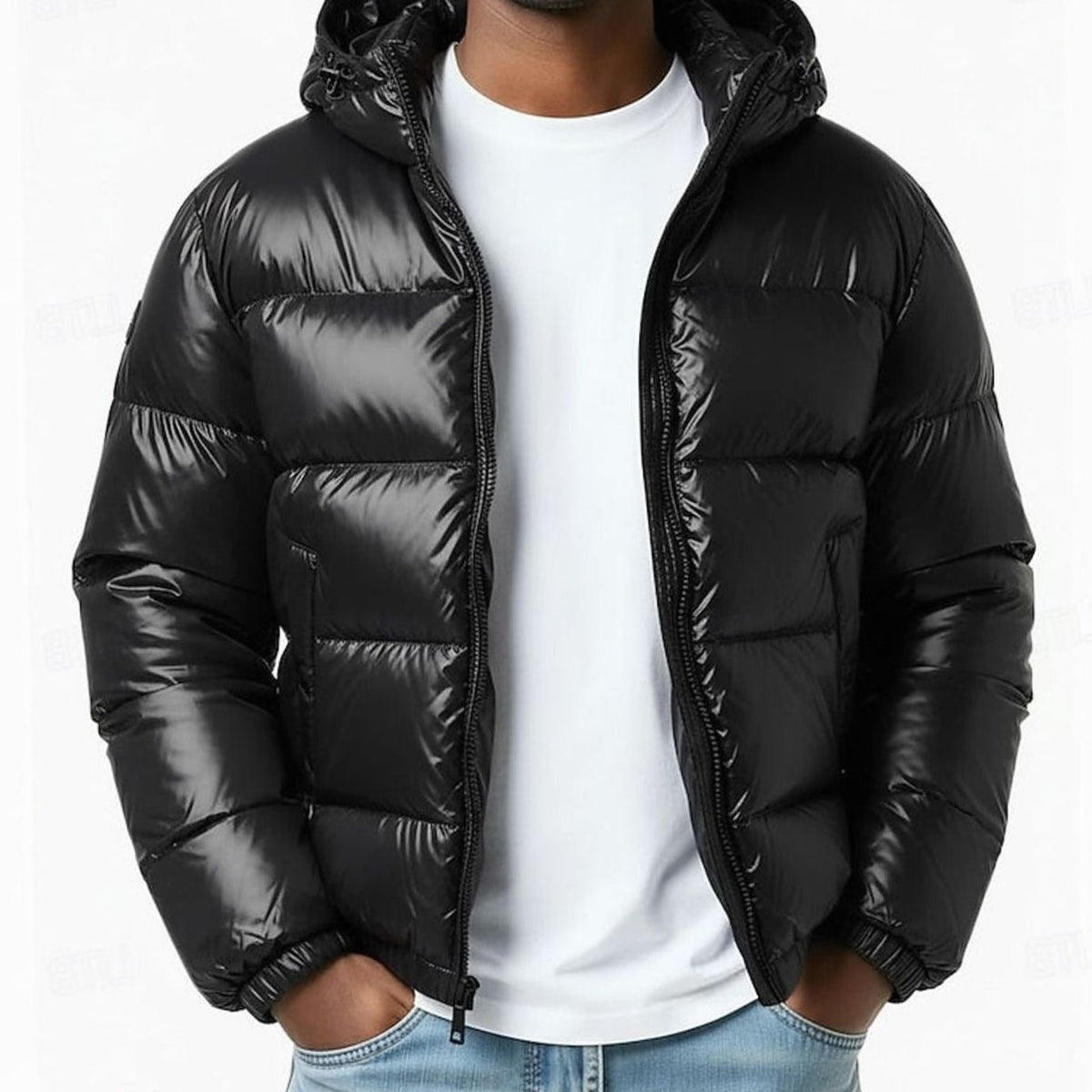 Hooded Quilted Puffer Jacket for Men