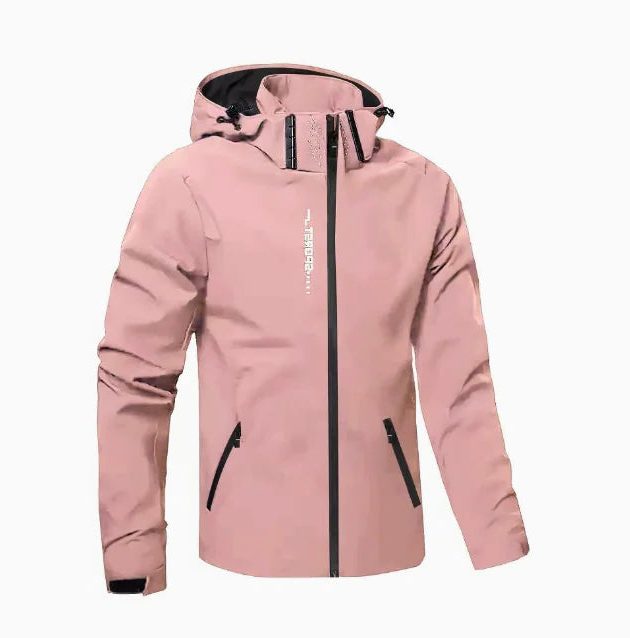 Hooded Zip-Up Windbreaker Jacket for Men