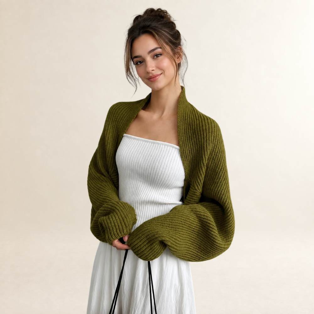 Cardigan for Women Open-Front Ribbed Design Long Sleeve Relaxed Fit