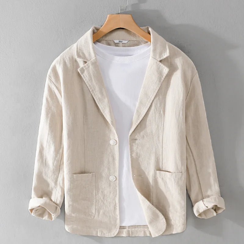 Men's Blazer - Button Closure, Relaxed Fit, Casual Style