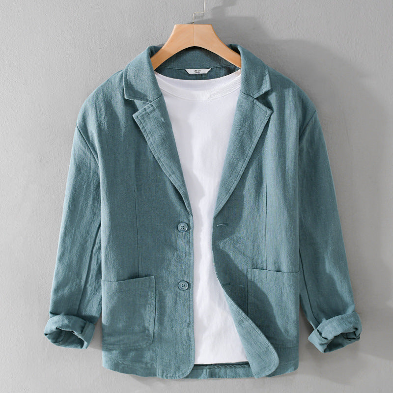 Men's Blazer - Button Closure, Relaxed Fit, Casual Style