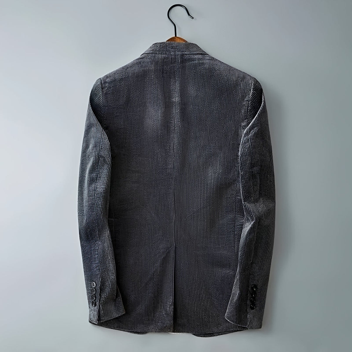 Men's Blazer - Double-Breasted Design with Notched Lapels, Tailored Fit