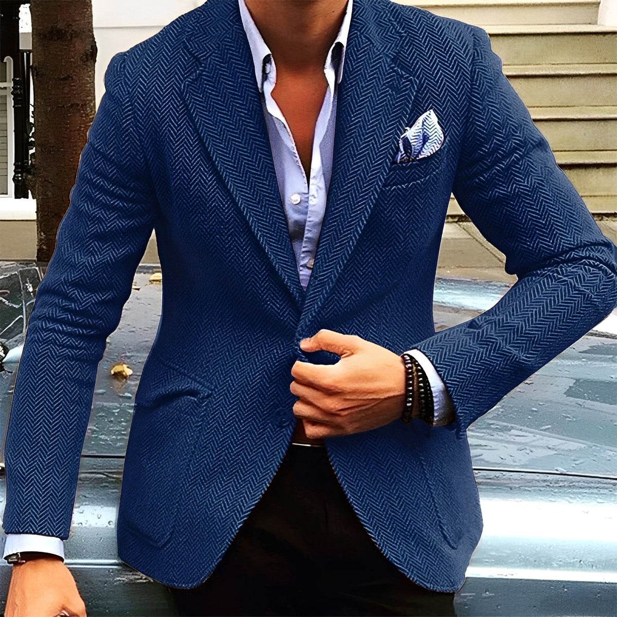 Men's Blazer - Tailored Fit, Single Breasted, Lapel Design