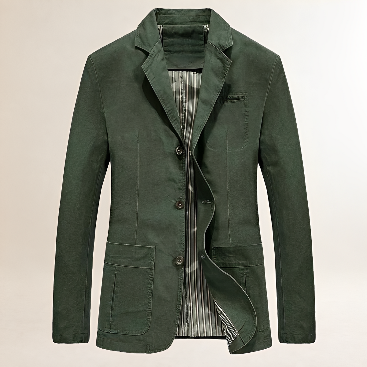 Men's Casual Blazer - Lightweight, Tailored Fit, Button Closure, Multiple Pockets