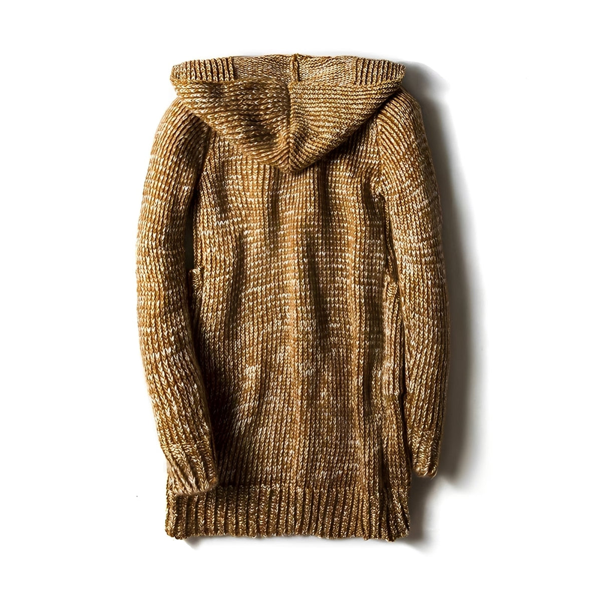 Men's Hooded Cardigan - Button Closure, Side Pockets, Relaxed Fit