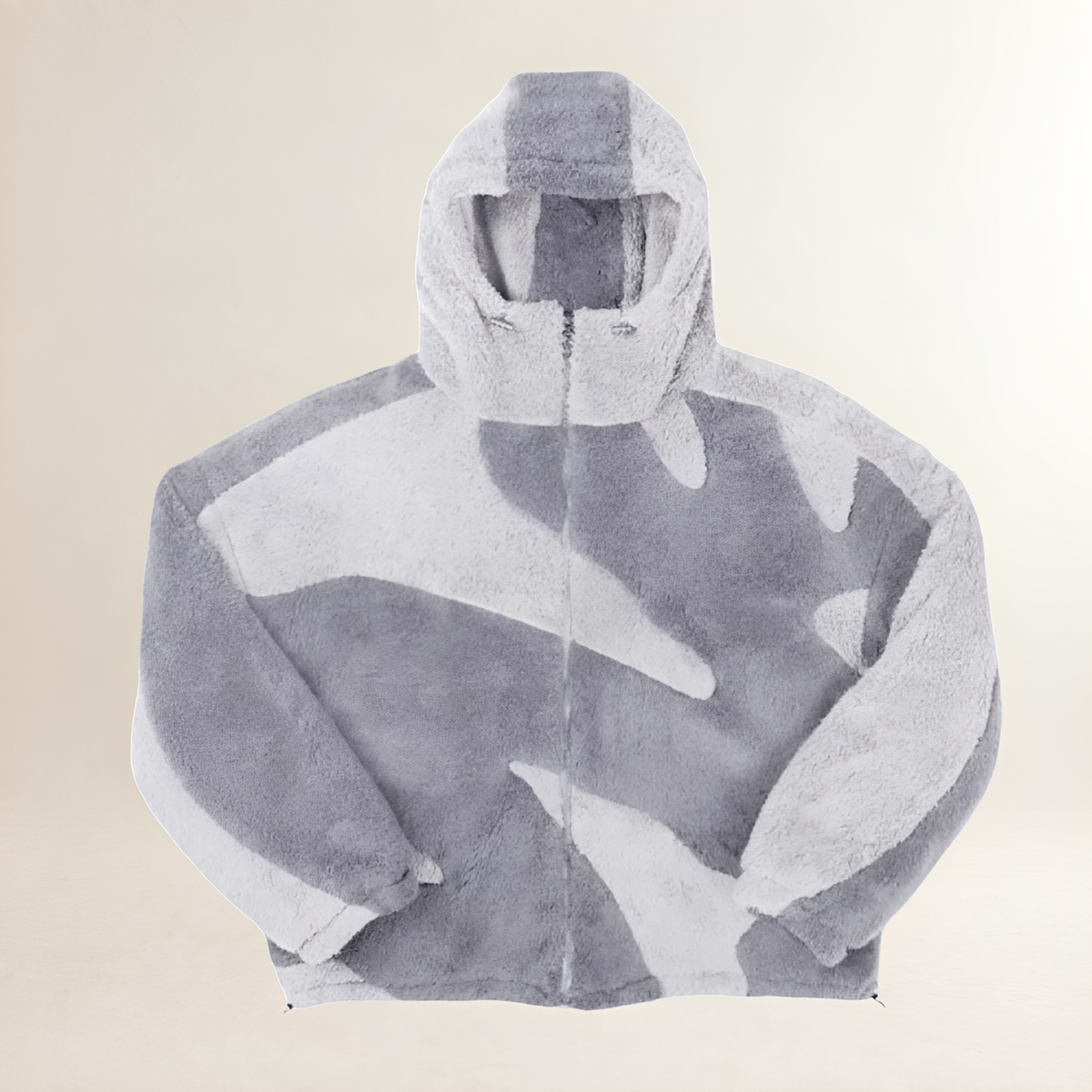 Men's Hooded Zip-Up Jacket - Color Block Design, Relaxed Fit