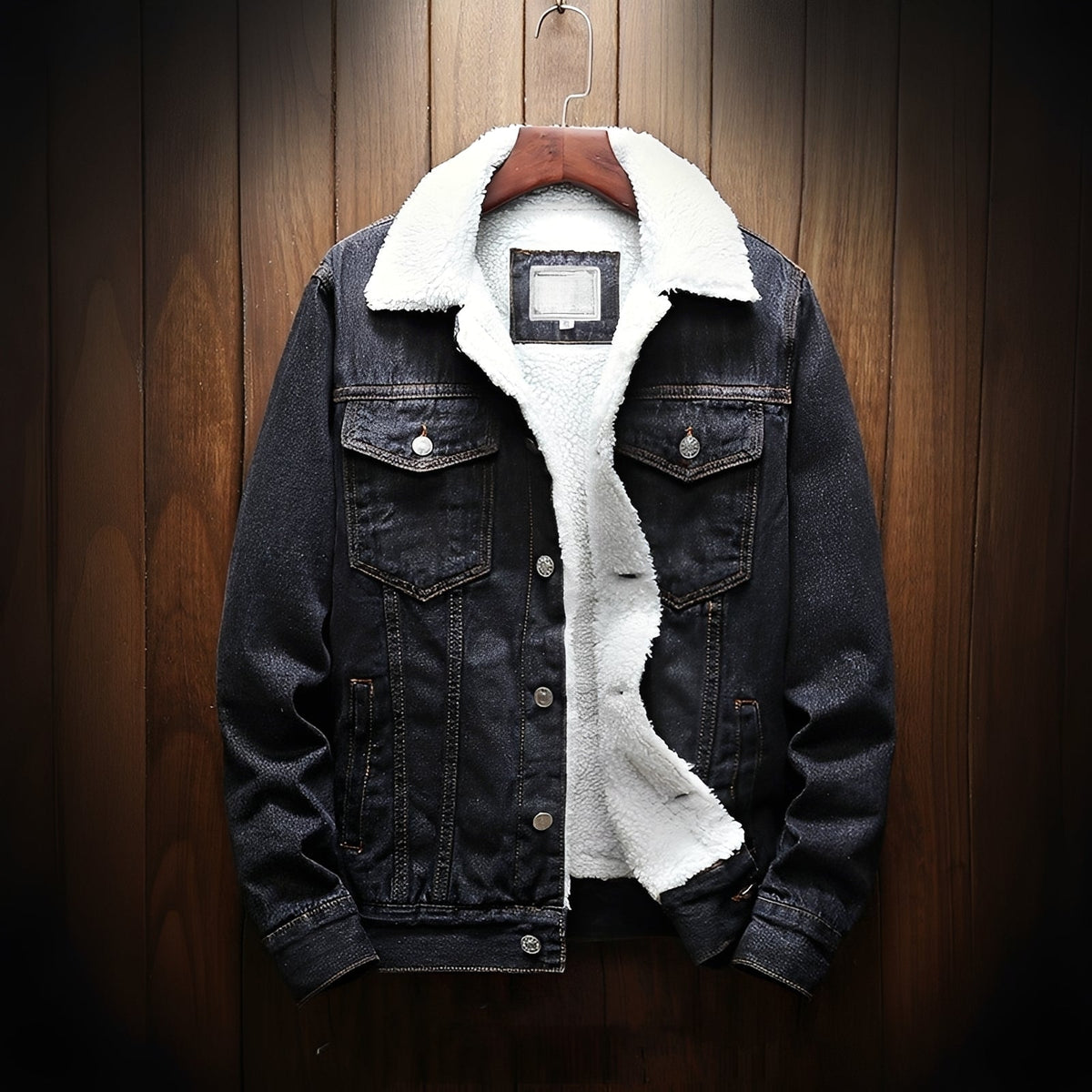 Men's Jacket with Classic Fit and Button Closure - Casual Style with Chest Pockets