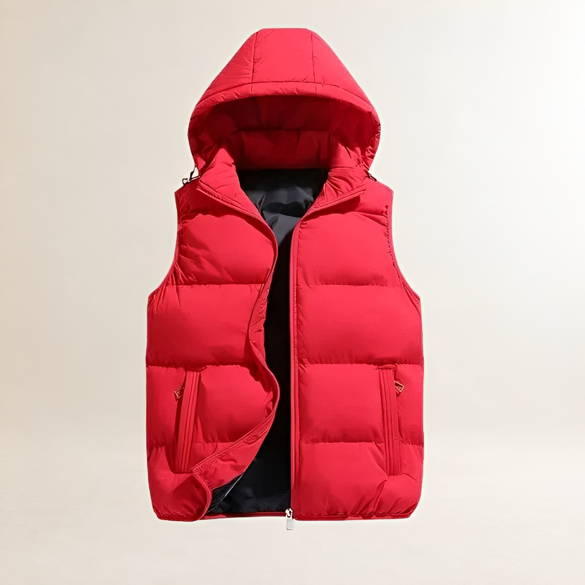 Men's Padded Bodywarmer Vest with Hood - Lightweight, Zip Closure, Casual Fit