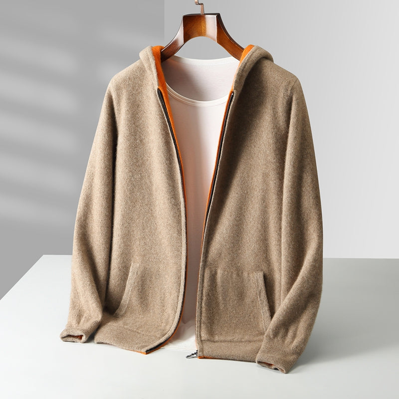 Men's Reversible Hoodie - Lightweight, Zip-Up, Casual Fit