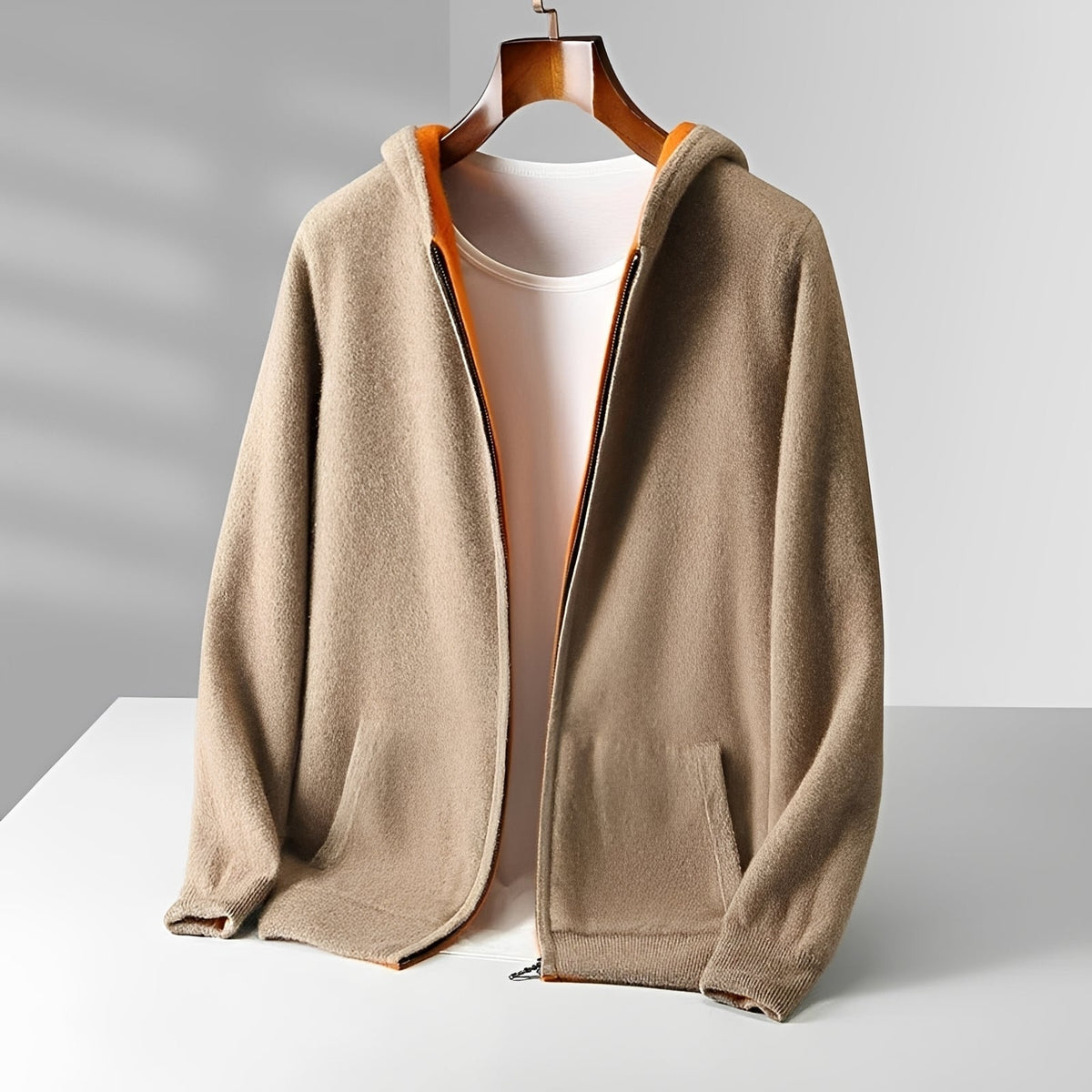 Men's Reversible Hoodie - Lightweight, Zip-Up, Casual Fit
