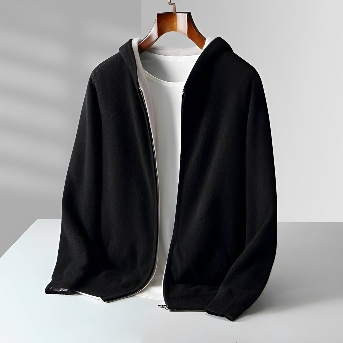 Men's Reversible Hoodie - Lightweight, Zip-Up, Casual Fit