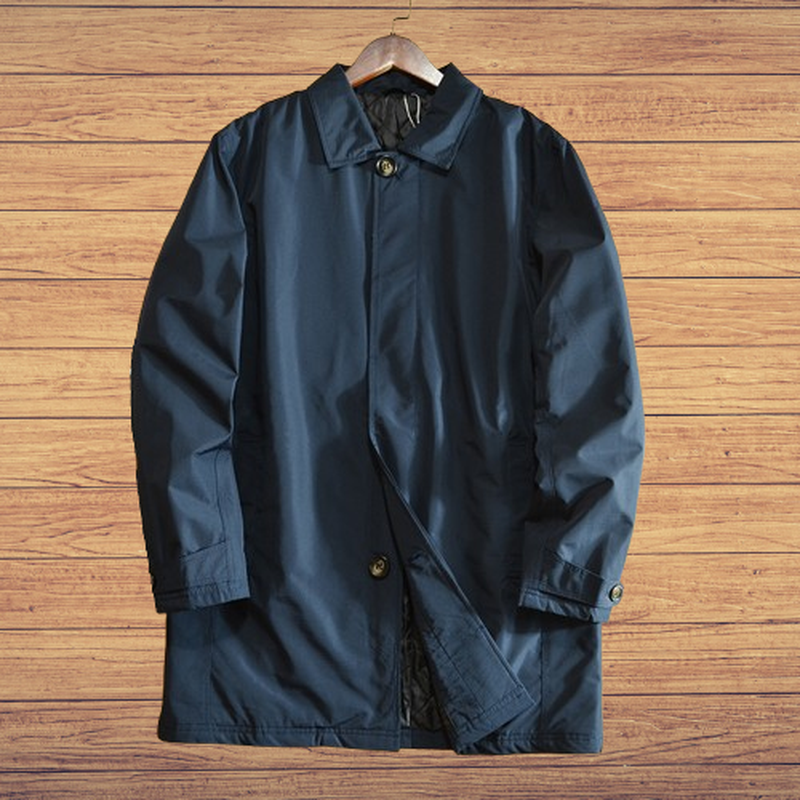 Men's Tailored Overcoat - Insulated, Button Closure, Structured Fit
