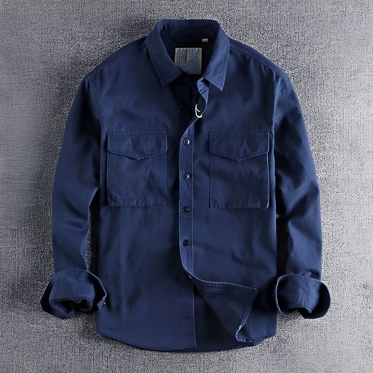 Men's Utility Shirt - Button Closure, Two Chest Pockets, Regular Fit