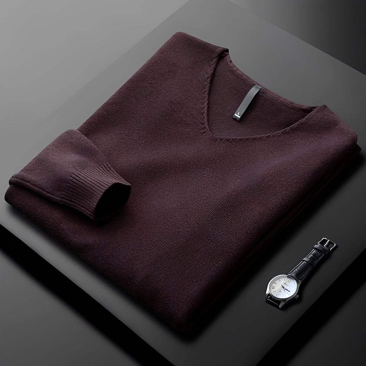 Men's V-Neck Sweater - Classic Fit, Versatile Style
