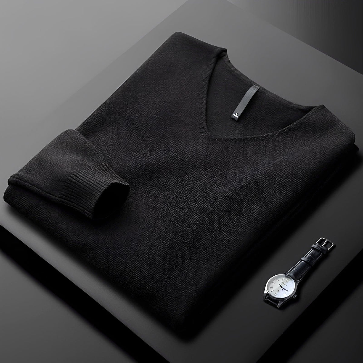 Men's V-Neck Sweater - Classic Fit, Versatile Style