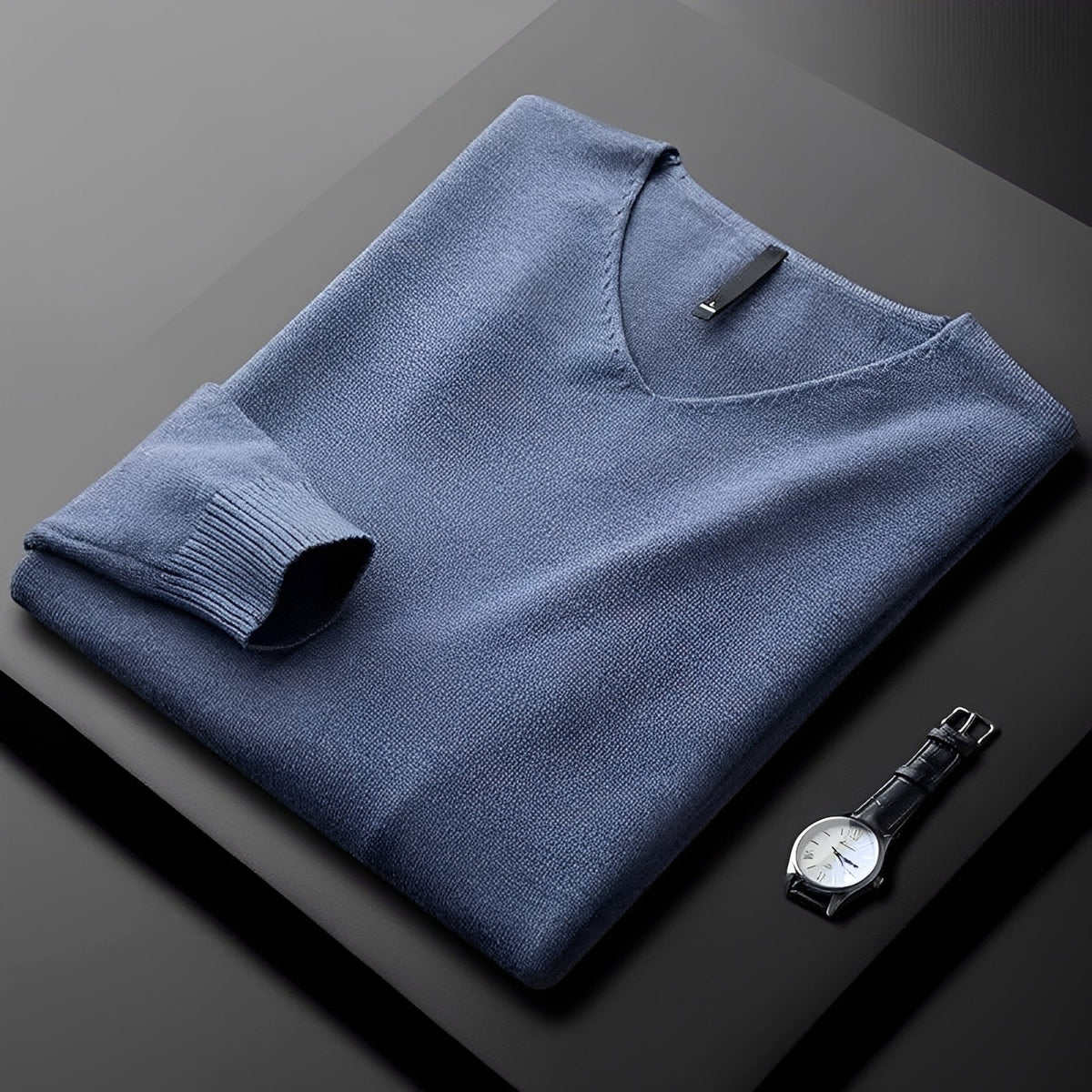 Men's V-Neck Sweater - Classic Fit, Versatile Style