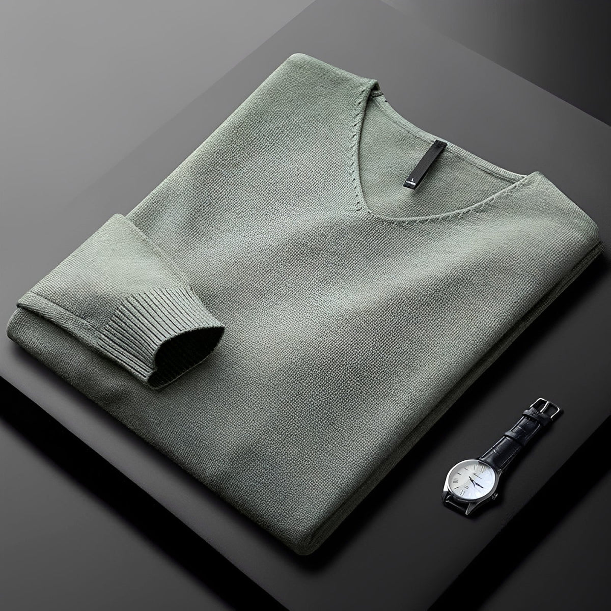 Men's V-Neck Sweater - Classic Fit, Versatile Style