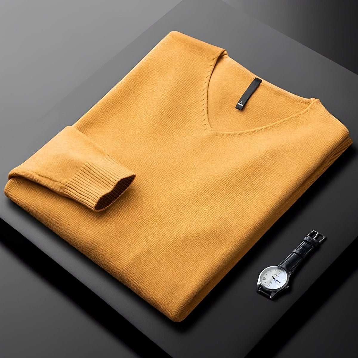 Men's V-Neck Sweater - Classic Fit, Versatile Style
