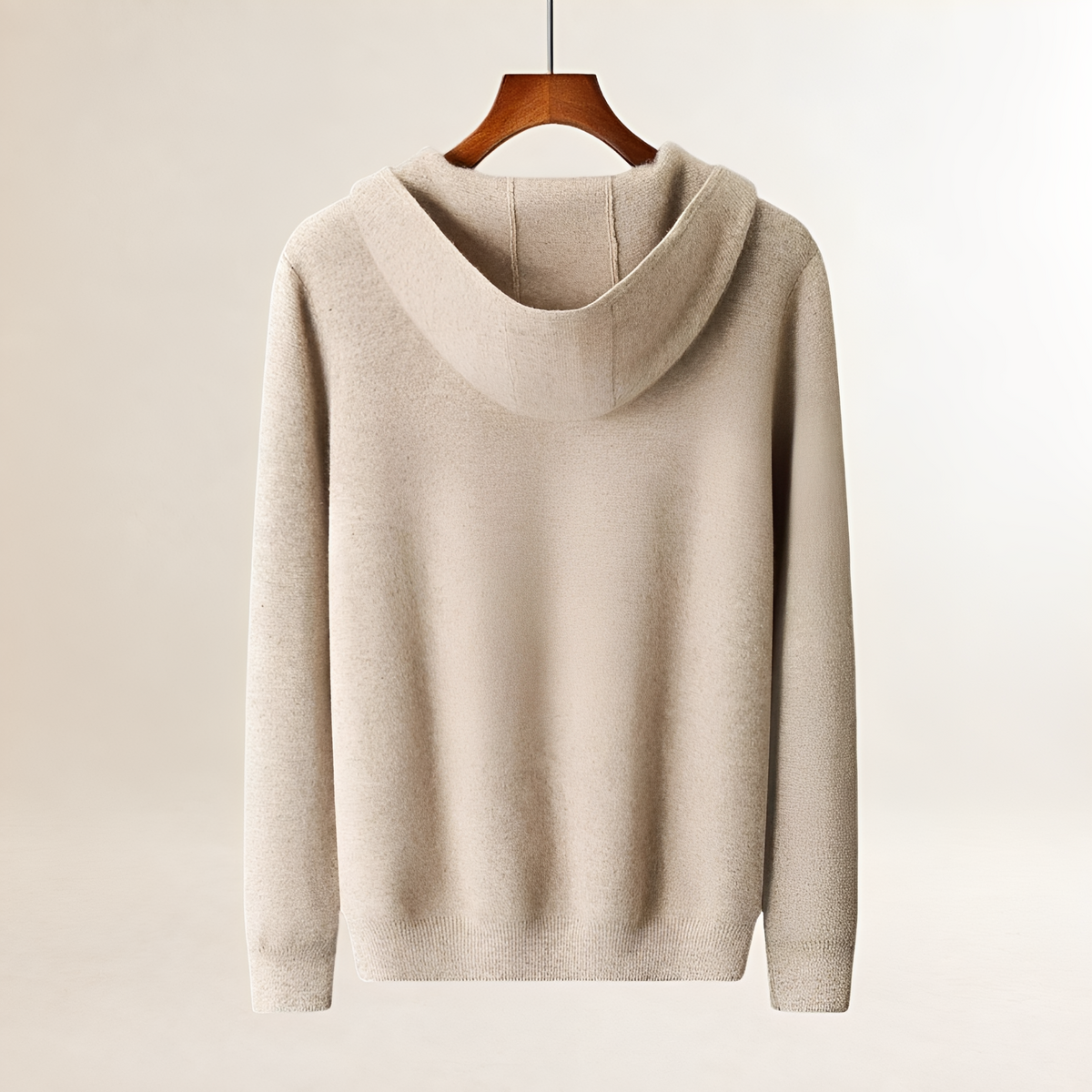 Men's Zip-Up Hoodie - Textured Design with Pockets, Relaxed Fit