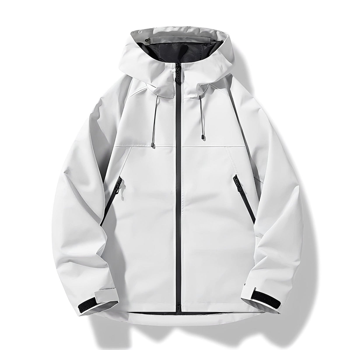 Shell Jacket Men - Hooded, Zip Closure, Casual Fit, Outdoor Style