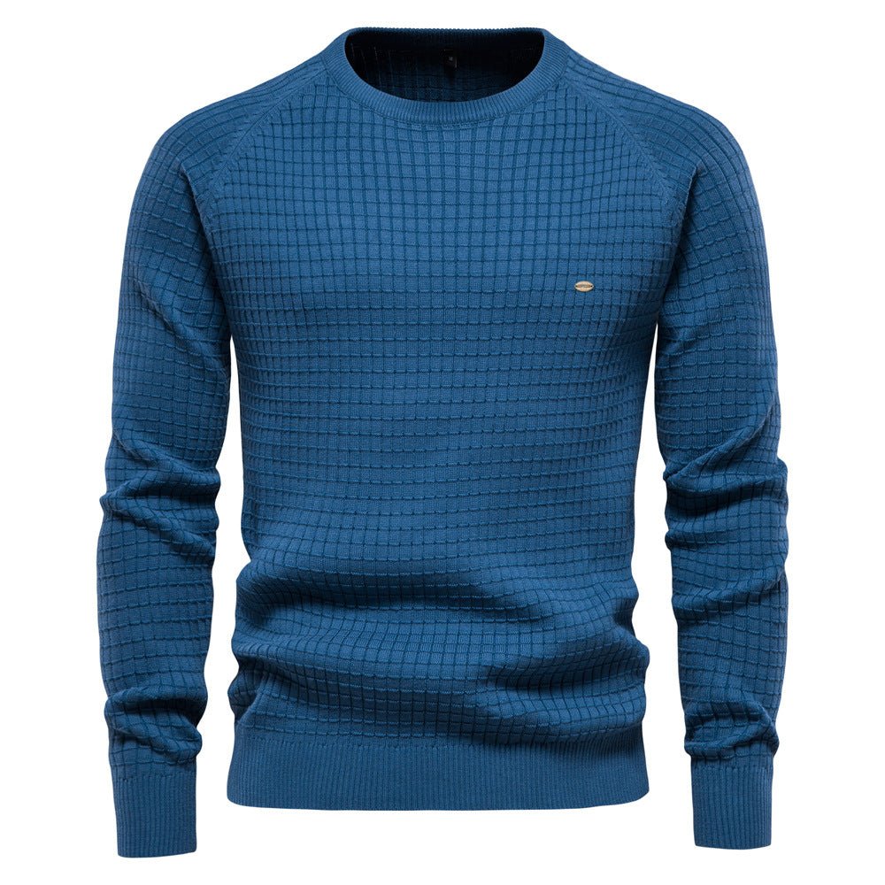 Sweater for Men Textured Crew Neck - Regular Fit Long Sleeve