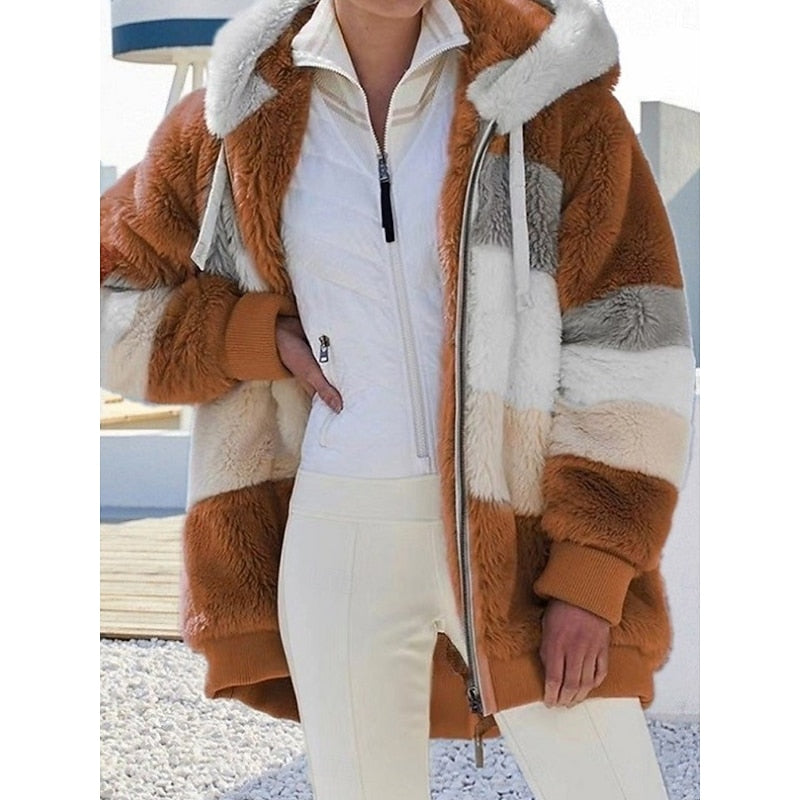Corinne | Hooded Zip Up Fleece Jacket