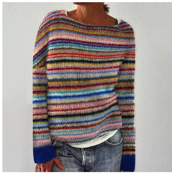 Women's Fair Isle Crew-Neck Knit Sweater