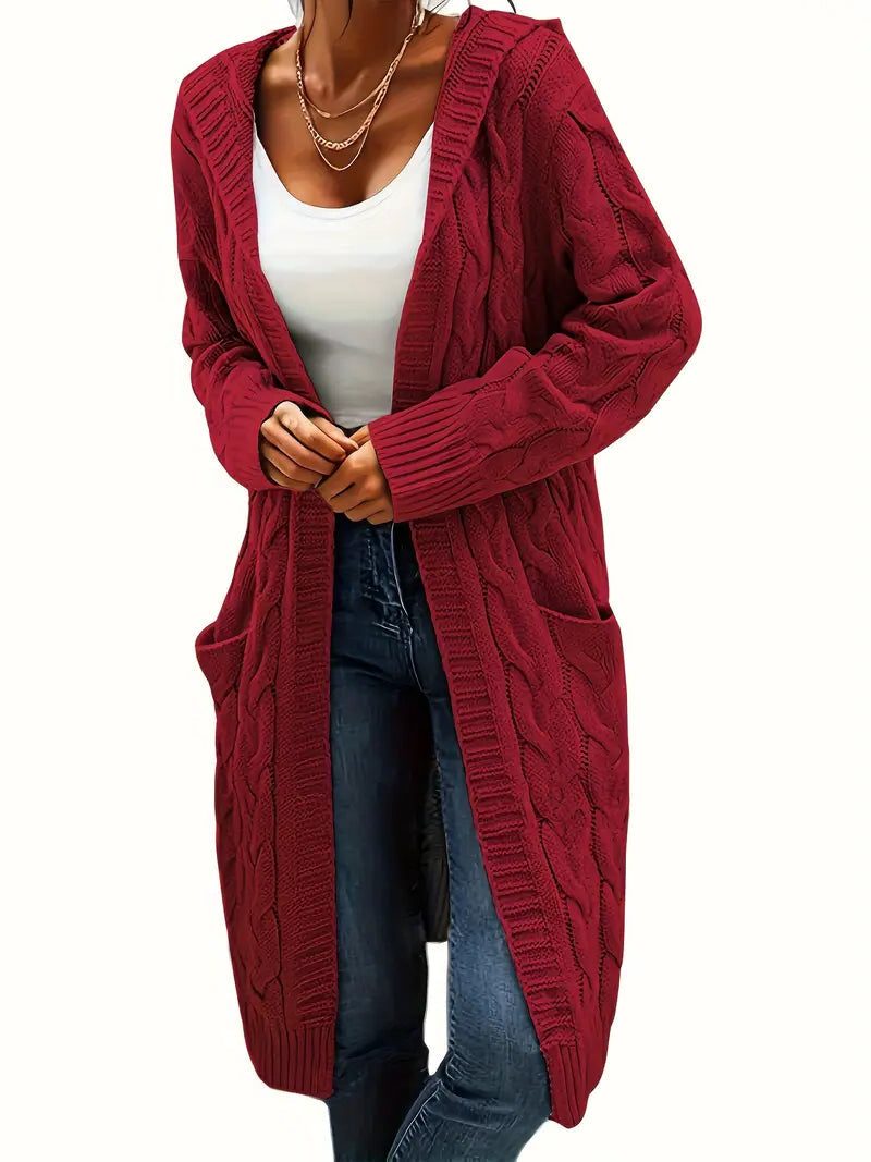 Idalia | Women's Cable Knit Long Cardigan
